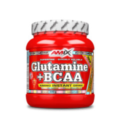 AMIX GLUTAMINA + BCAA EN POLVO 300 GRS