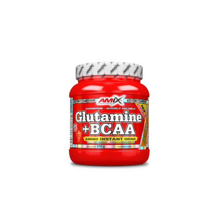 AMIX GLUTAMINA + BCAA EN POLVO 300 GRS